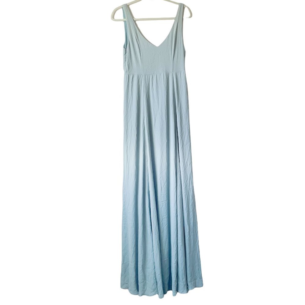 SHOW ME YOUR MUMU Weddings Jen Maxi Dress Size Large Blue 100% Polyester
